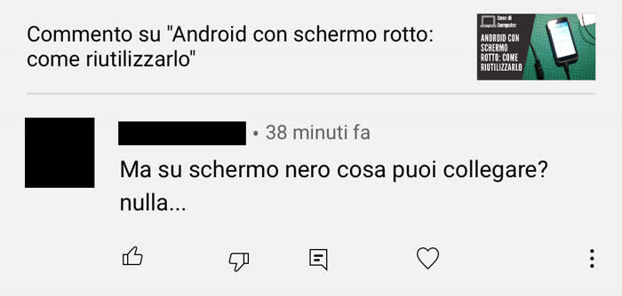 Android con schermo nero