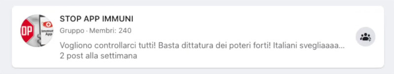 App Immuni Gruppi Facebook Contrari