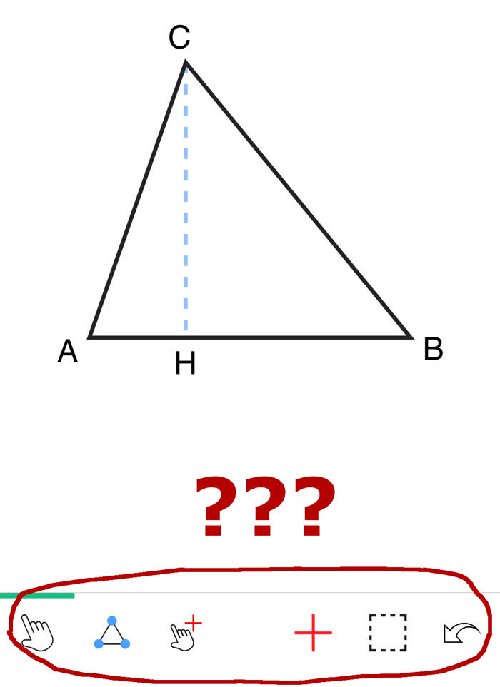 Schermata dell'app per geometria "Risolvi Geometria"