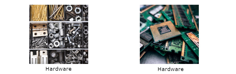 Che vuol dire hardware - Materiale da ferramenta accanto ad alcuni componenti di un computer