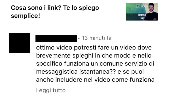 Come funziona WhatsApp - Richiesta ricevuta da YouTube