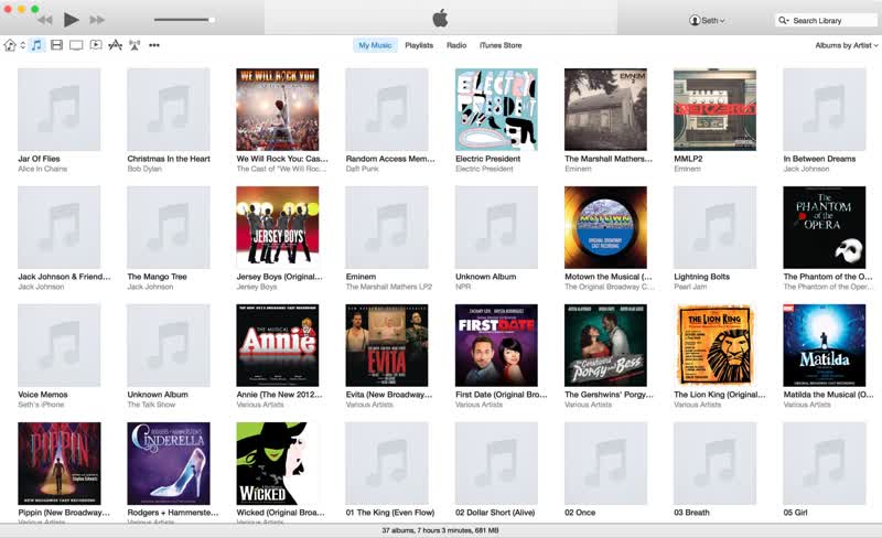 Come mettere musica su iPhone - Screenshot di iTunes