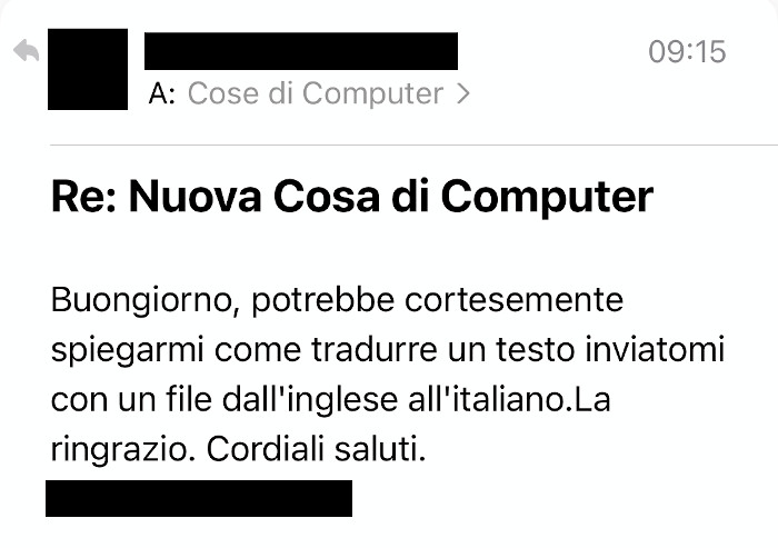 Come tradurre file dall'inglese - Richiesta di Cosa di Computer