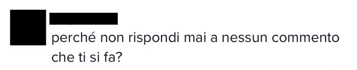 Commento in cui mi si chiede perché non rispondo ai commenti di odio