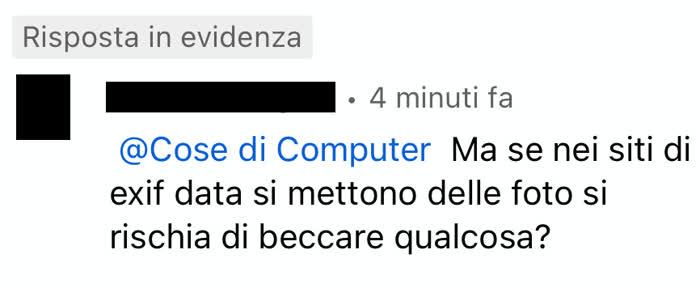 Cosa sono i dati exif - Il commento che ha ispirato questa cosa di computer