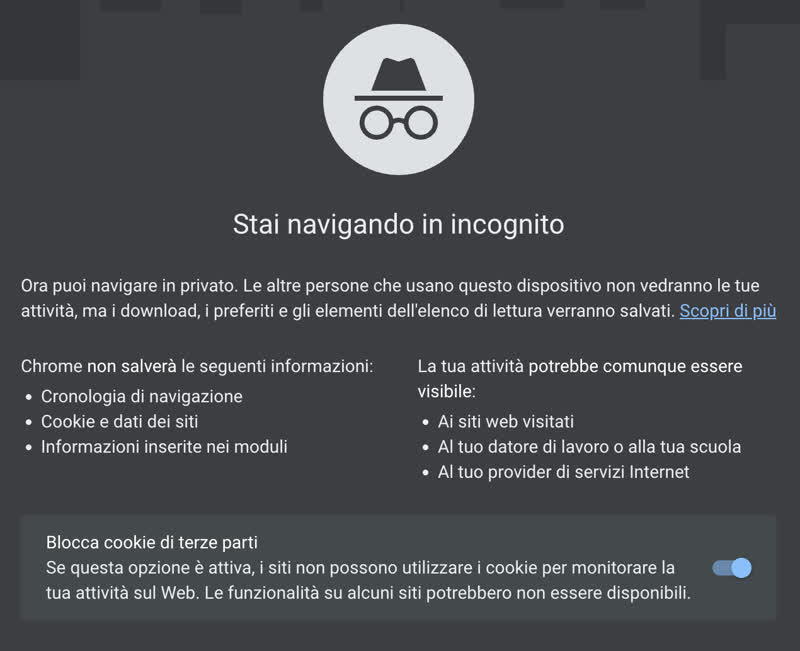 Tre convinzioni errate sull’informatica: la modalità in incognito non ti rende anonimo su internet