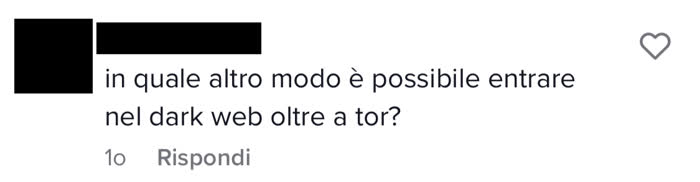 Commento in cui mi si chiede come entrare nel dark web senza TOR