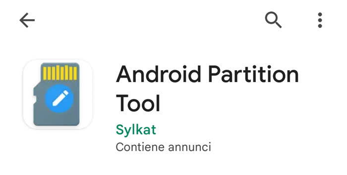 Android partition Tool, app che consente di formattare una scheda SD con Android