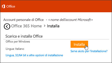 Programma che non compare nella lista: installatore di Microsoft Office