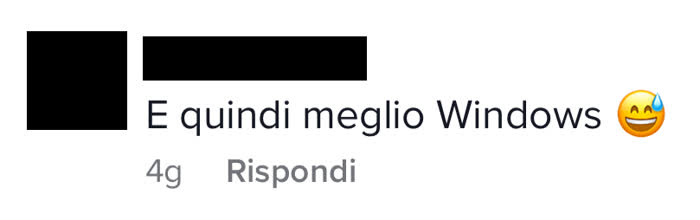 Commento in cui mi si chiede se Linux funziona meglio di Windows