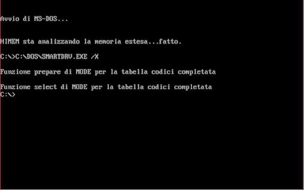 Informatica di base per principianti - Schermata di MS-DOS
