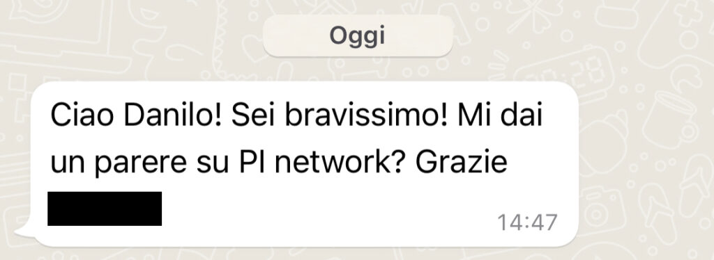 Richiesta di cosa di computer che mi chiede un parere su Pi Network