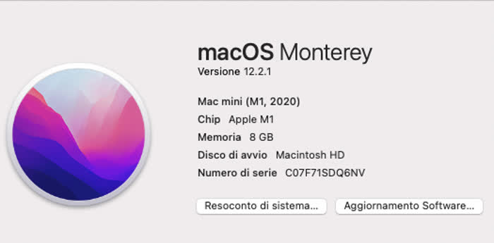 Riutilizzare un Mac datato - Finestra di macOS con le informazioni di sistema