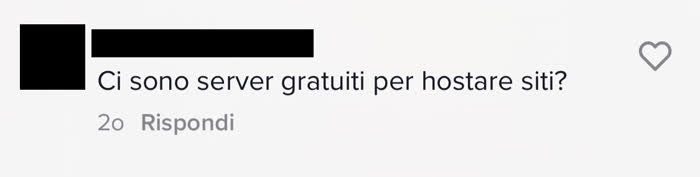 Hosting gratuito - Richiesta di Cosa di Computer