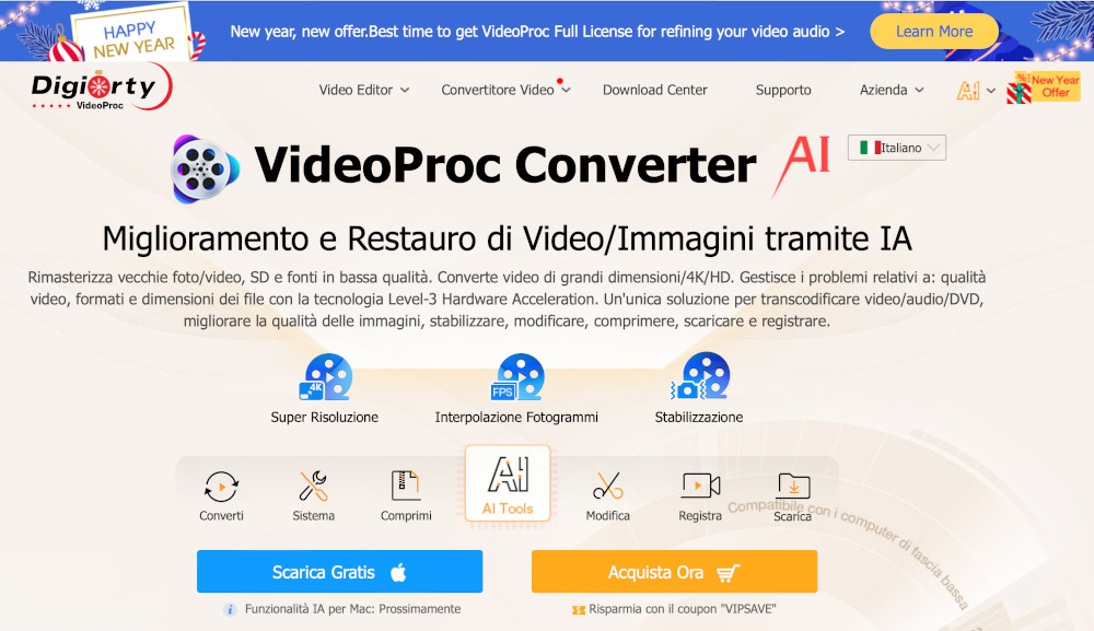 Schermata di VideoProc Converter